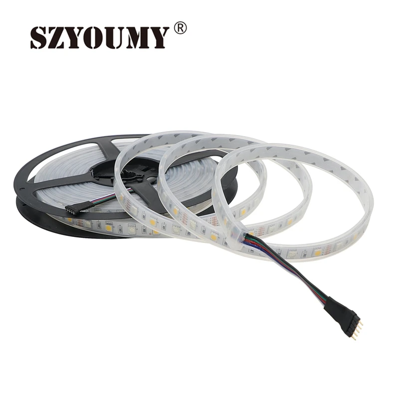 SZYOUMY Бесплатная доставка 12 V 5 м 5050 SMD 60 светодиодный s/M трубки 300 светодиодный s трубки для мотоцикла Водонепроницаемый IP67 RGBW/RGBWW Светодиодные