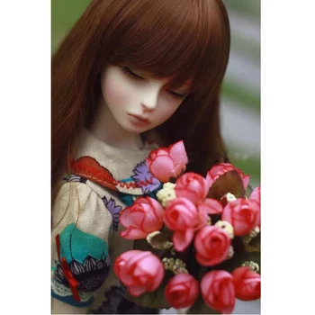 

Allaosify 1pc bjd wig girl brown long straight hair doll 1/3 free shopping