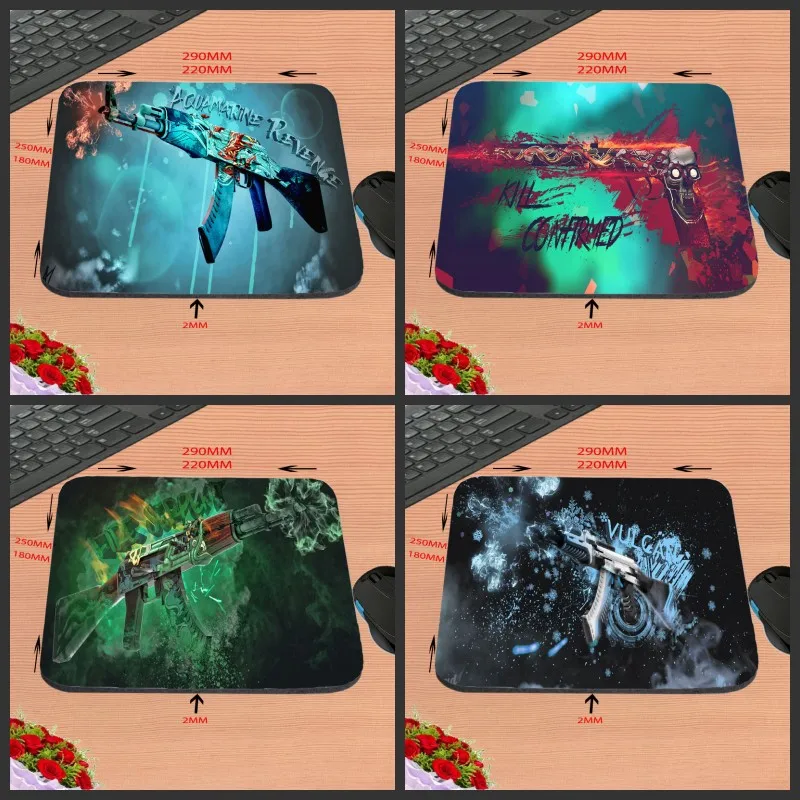 

Mairuige Hot Sell Print Design Anti-slip New Arrival CS GO Games Customized Rectangular Mouse Pad Computer PC Nice Gaming