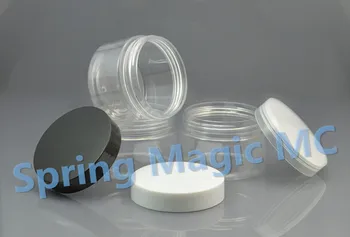 

120ml Transparent PET Cream Jars Empty cosmetic jars,plastic Cream Case,Mask jar With White/Black plastic Lid cosmetic Bottle
