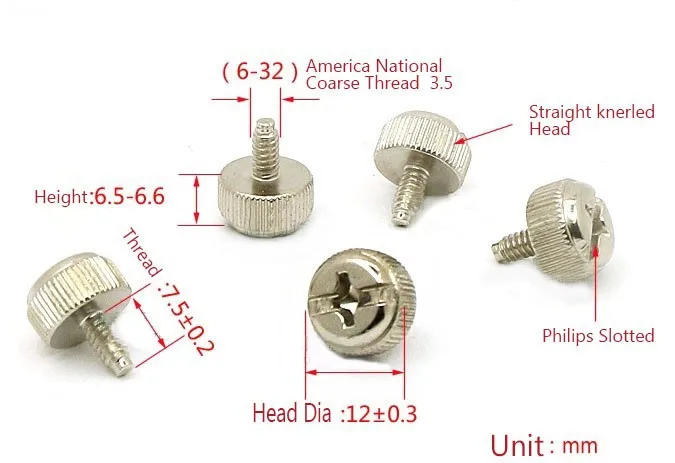 Aluminum 75 pcs Knurled Head with Shoulder Thumb Screws #4-40 X 7/16 Aluminum 75 pcs Knurled Head with Shoulder Thumb Screws #4-40 X 7/16