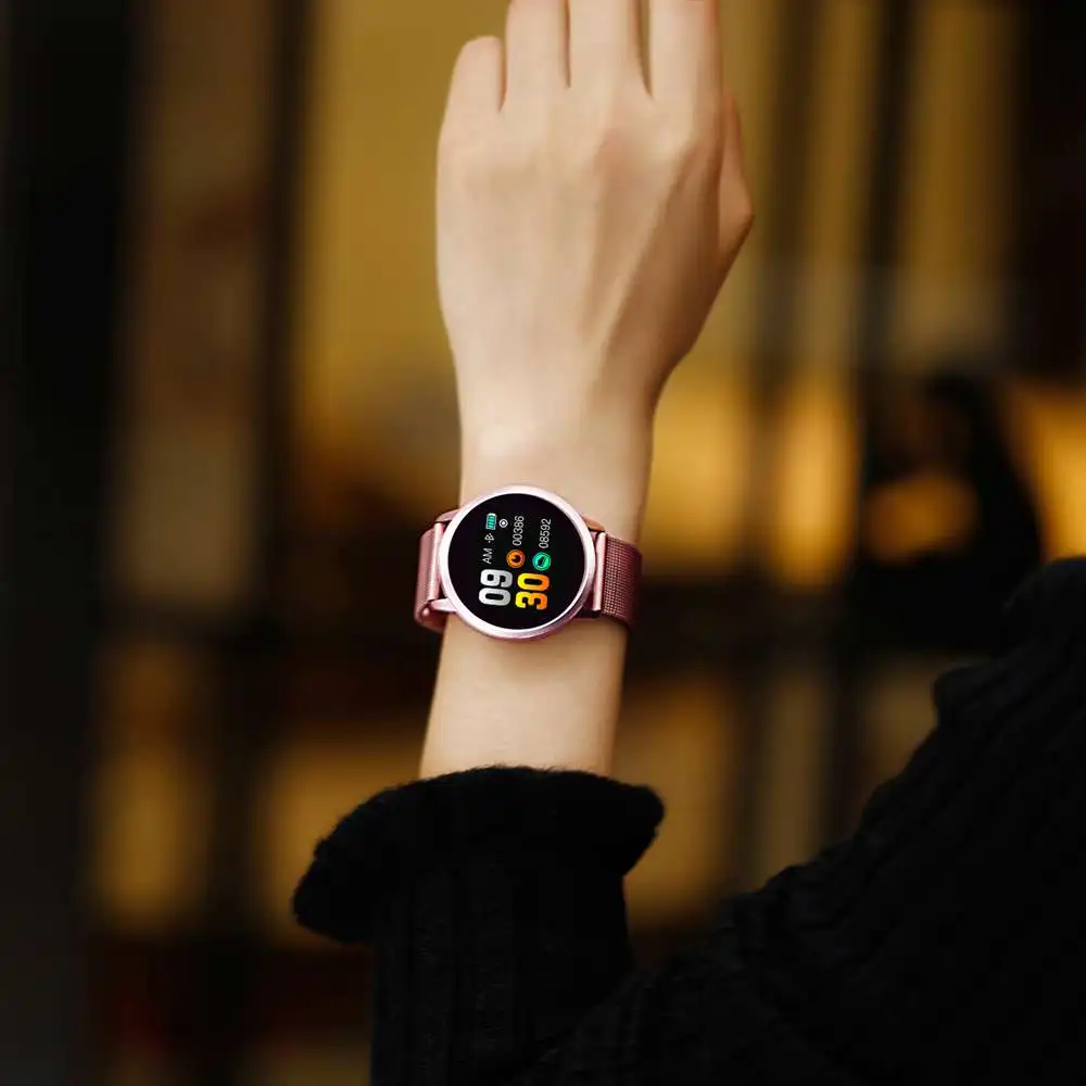 Новинка 2019 смарт часы Q8 с цветным OLED экраном Смарт для женщин модный фитнес