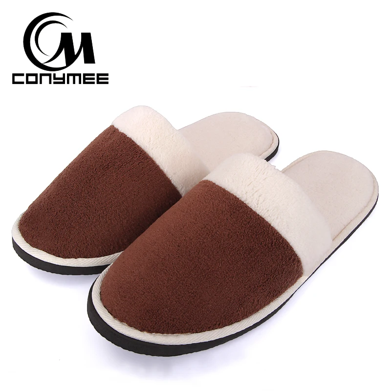 Зимняя обувь женские домашние тапочки Pantufa мужские мягкие плюшевые комнатные