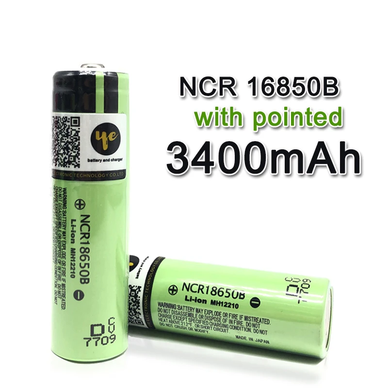 Аккумуляторные батареи 18650 литиевая батарея Ncr18650B 3400mah 3,7 V батарея 18650 аккумуляторная батарея(добавить заостренный