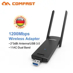 Мини 5 ГГц 2,4 ГГц 600 Мбит/с USB WiFi адаптер бесплатная драйвер для рабочего стола/ноутбука/ПК Беспроводной двойной группа 802.11ac USB 3,0 сетевая карта