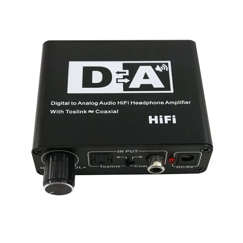 Коаксиальный цифро-аналоговый Rca 3,5 мм аудио Hifi конвертер адаптер с Spdif Toslink цифро-аналоговый аудио конвертер