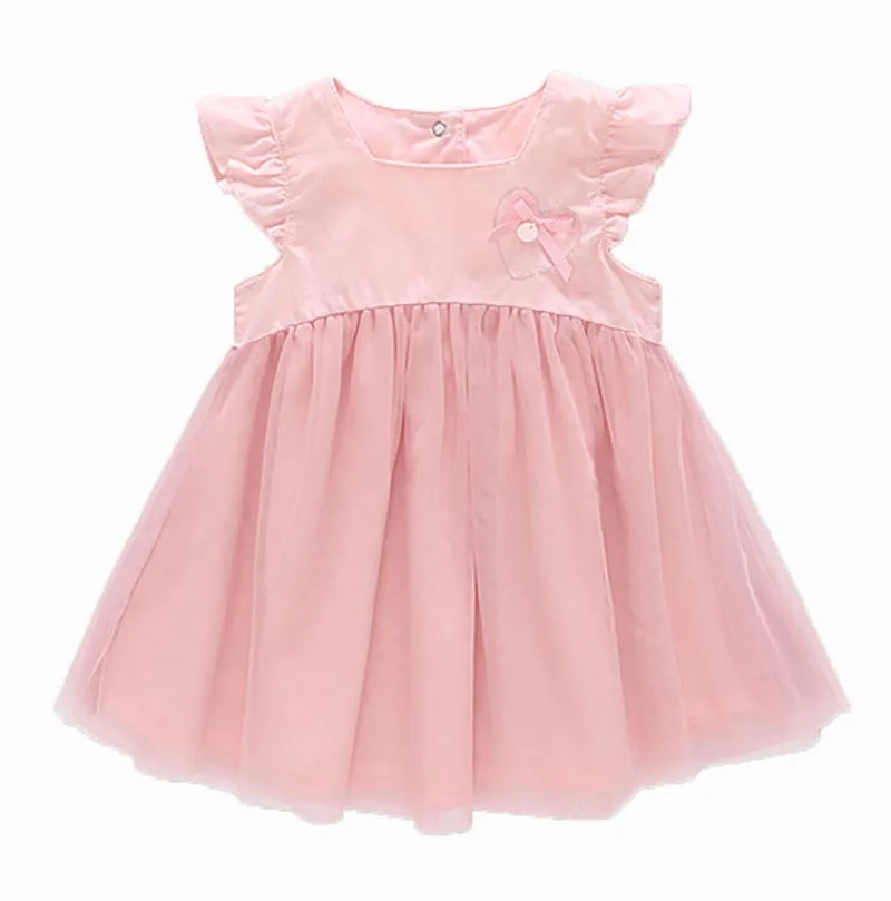 Высококачественное платье для девочек; летнее платье для маленьких девочек; кружевные платья принцессы для новорожденных; одежда для детей 0-3 лет - Цвет: Лаванда