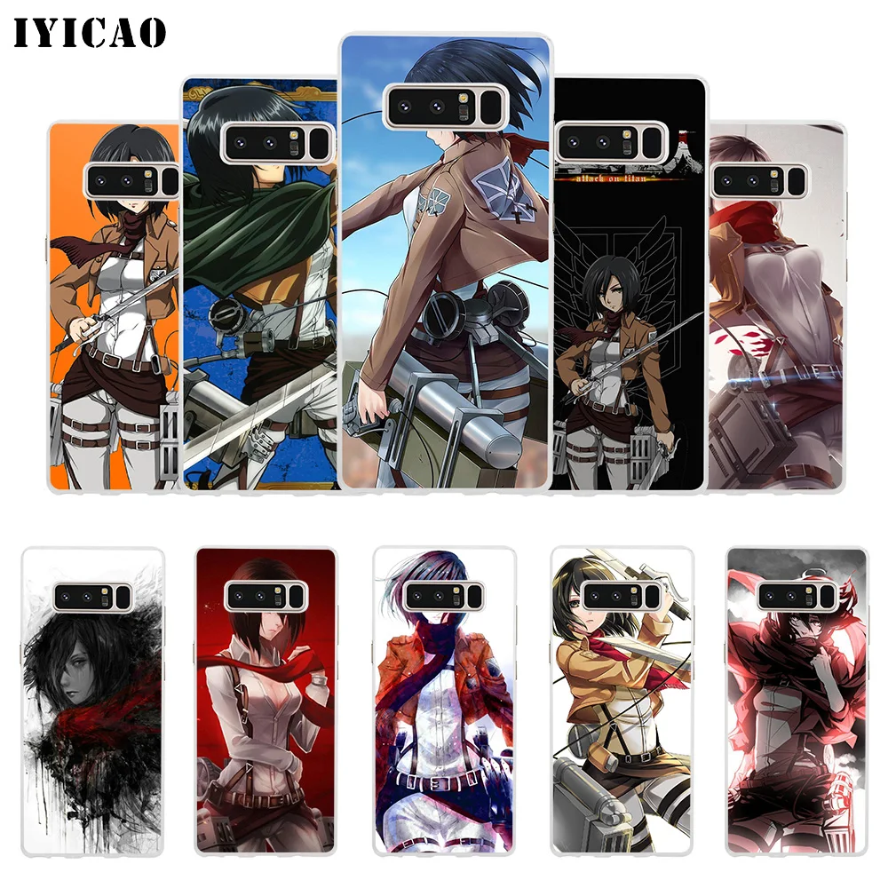 IYICAO Attack On Titan Mikasa Ackerman Мягкий силиконовый чехол для телефона Samsung A5 A6 Plus A7 A8 A9 J3 J5 J7