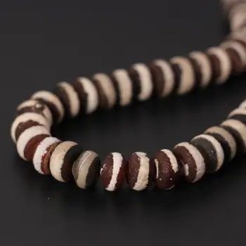 

2Strands/Lot,Red&White Tibetan Onxy One Line Dzi Rondelle Spacer Abacus Beads Wholesale,DIY Bracelet Jewelry Making Accessories