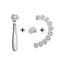 Портативный размер с ножками из нержавеющей стали Уход выскабливание кожи нож для ухода за ногами нож для омертвевшей кожи строгальный нож для ног