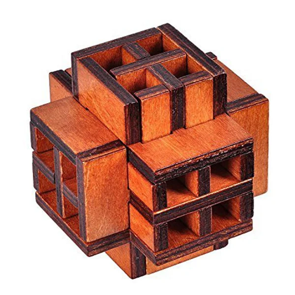 3D деревянные окна куб замок заусенцев Головоломка удаление сборки игрушки
