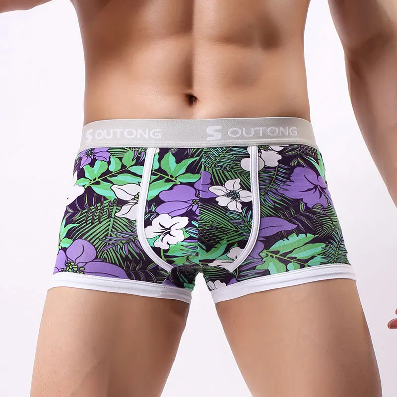 Бренд EXILIENS, мужское нижнее белье, боксеры, хлопок, цветной принт, Cueca Masculina Boxershorts, мужские боксеры, трусы, размер M-2XL 102201 - Цвет: green