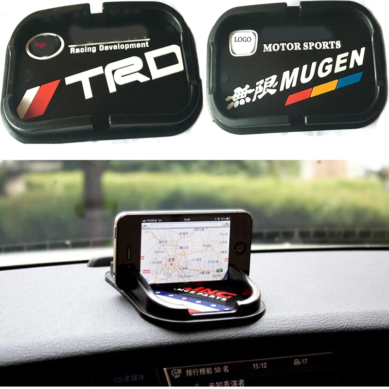 

TRD Racing Mugen Power Car Mobile Phone Holder Non-slip Mat Dashboard Magic Anti Slip Cushion