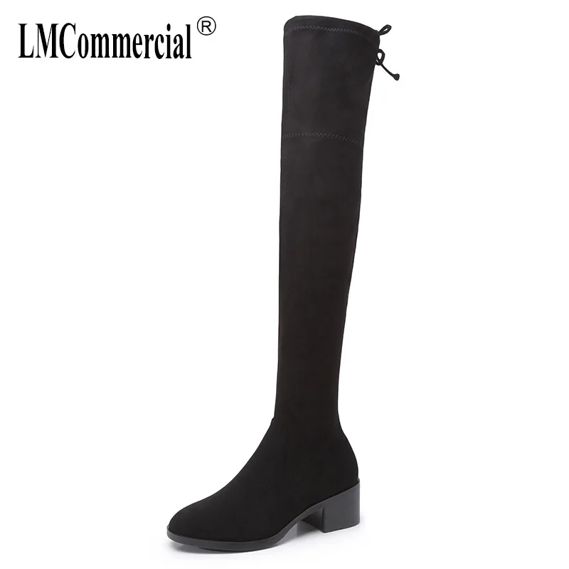 

now boots women canister boots autumn winters is thick with knee-high boots luxury shoes women designers thigh high boots woman