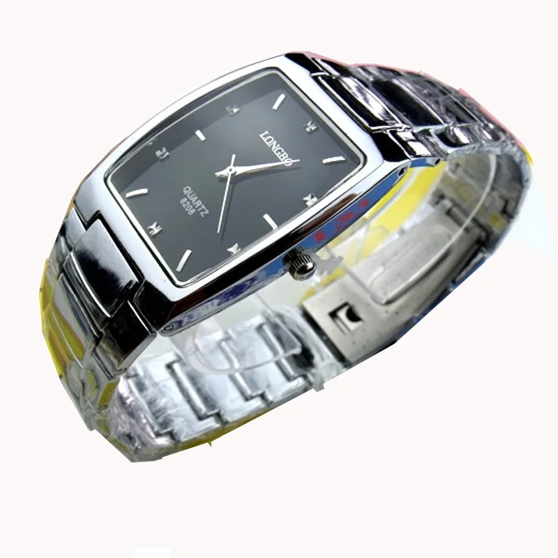 

2019 Fashion Longbo Brand Full Steel Men Business Clock Casual Rectangle Waterproof Genuine Goods At A Fair Price Quartz Watch