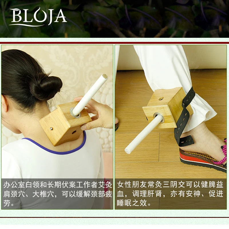 Массажное устройство из бамбука с одним отверстием|massage device|moxibustion boxacupuncture massager |
