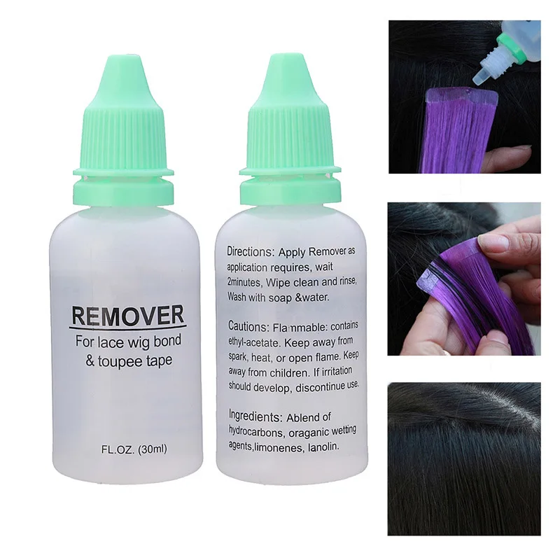 

New 2 Bottles Hair Extension Remover 30ml Wigs Glue Adhesive Remover for Lace Wig Release Tape 998