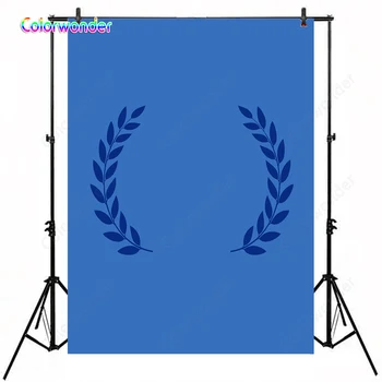 

Photography Background Dark Blue Olive Leaves 5x7ft for Birthday Party Blue Backdrop for Photo Booth Youtobe Videoes or Wedding