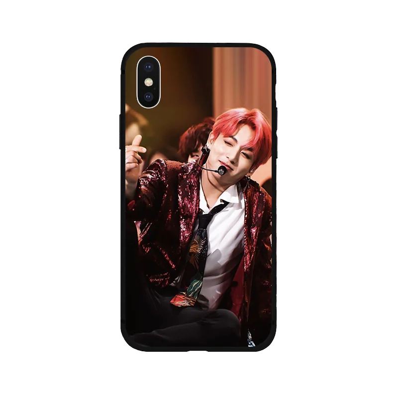 Euphoria Jungkook kim namjun KPOP, мягкий черный чехол из ТПУ для Apple iPhone X, XR, XS MAX, 7, 8, 7 plus, 6, 6S Plus, 5, 5S, SE - Цвет: 1382