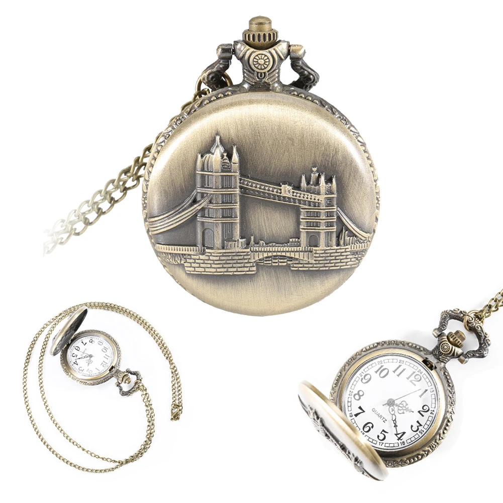 17恋人ロンドン橋ケースペンダント懐中時計ネックレスチェーン時計ギフトll 17 Pocket Watch Pendant Pocket Watchwatches Pocket Watches Aliexpress