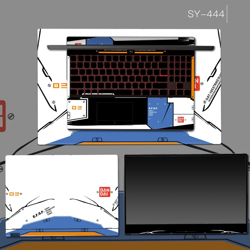 3 sides Laptop Skin Notebook Stickers Case For Macbook Xiaomi Lenovo Dell Asus HP Laptop Sticker Cover With Large Mouse pad