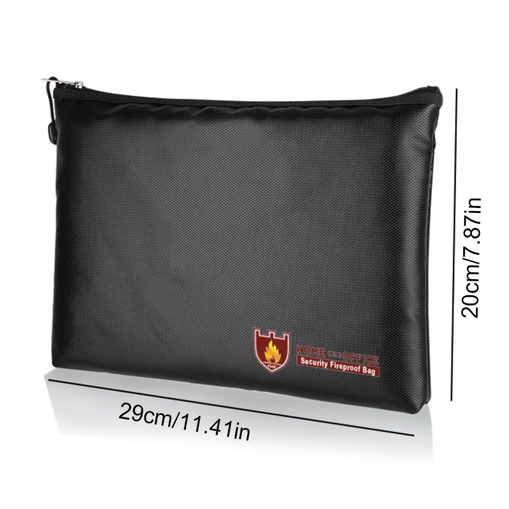 Черная двусторонняя огнестойкая сумка огнестойкая водостойкая сумка для Li-Po батарея деньги документ мульти-функциональные инструменты