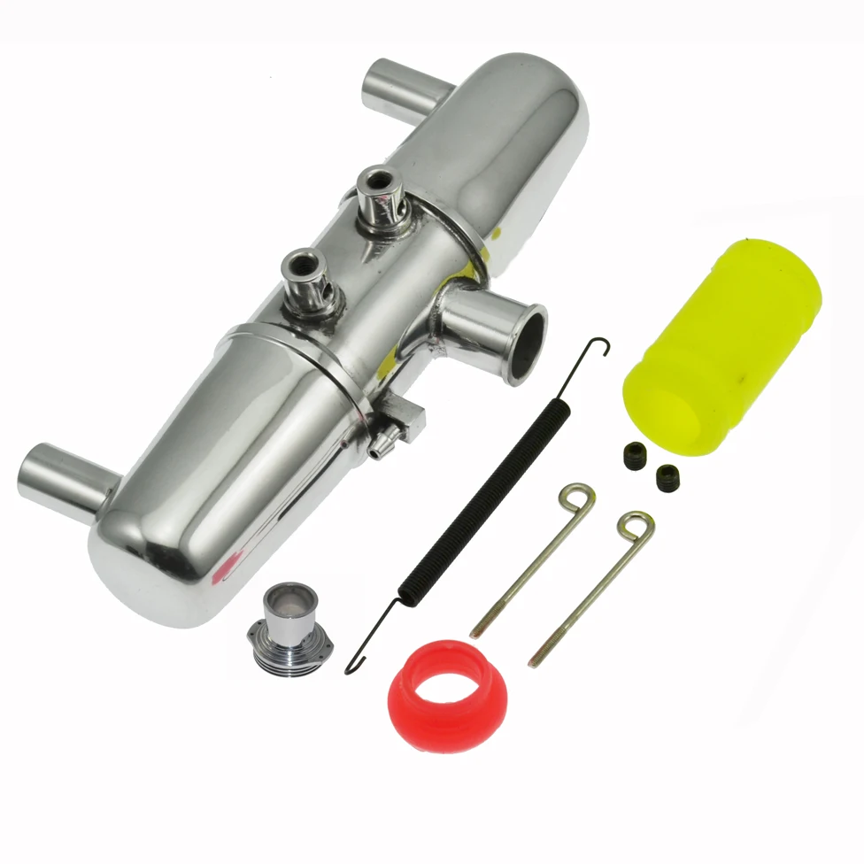 

18001P Upgrade Aluminum Dual Exhaust Joint Tubing for 1/8 HPI Nitro Savage 4.6 5.9 RC Car Parts