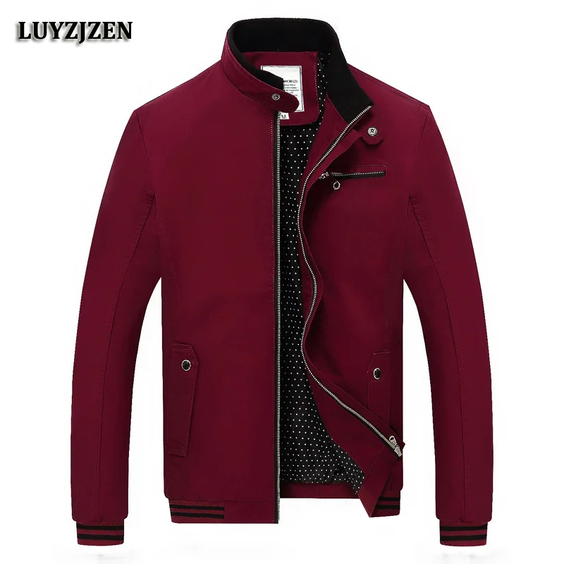 

Men's Solid Zipper Jacket Solid Fashion Coats Veste Homme Casaco Masculino Male Casual Slim Fit 3