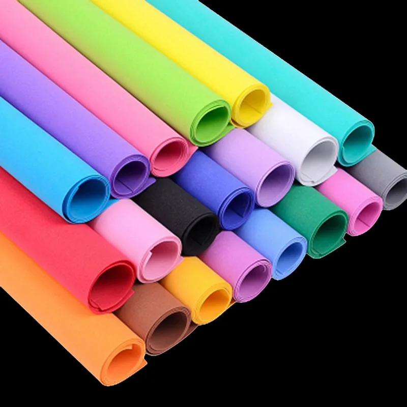 10Sheets 50x50cm Sponge Paper 1mm Handmade Craft Paper EVA DIY Crafts Materials Cut Foam Paper Nursery Decoration New Year Gift
