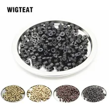 200/упаковка кремния выстроились микро звенья кольца Бусины волосы перо для наращивания трубы микробусины трубки алюминий 5,0*3,0*3,0 мм