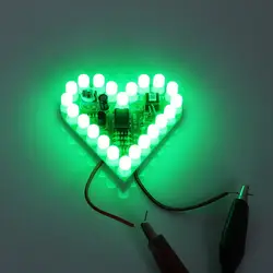 Зеленый DIY сердце форма дыхательная Лампа Комплект DC4V-6V DIY электронное производство DIY наборы сердце форма d лампа набор электронных DIY