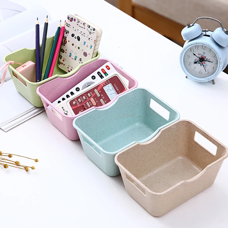 3PCs Nordic Plastic Cosmetic Storage Box Desktop Remote Control Pencil Skin Care Office Articles Organizer Sundries Container