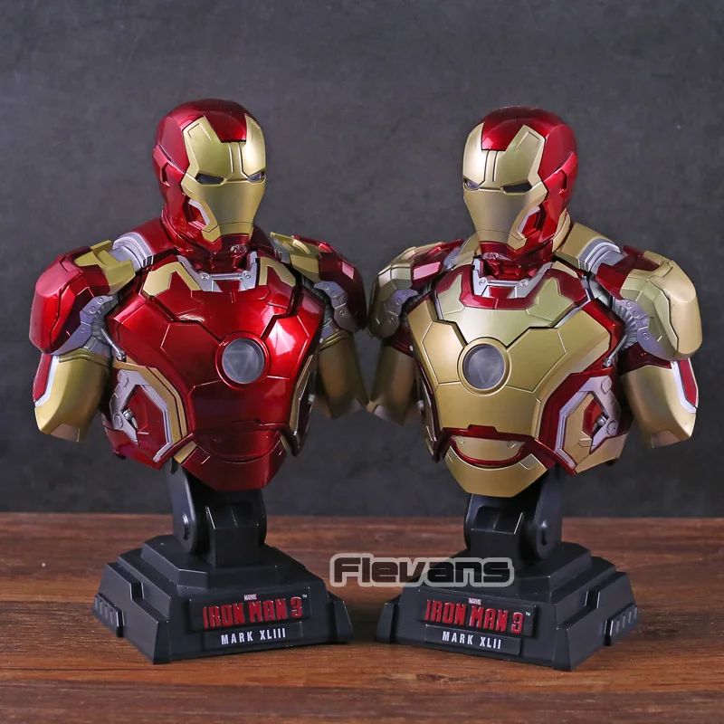 Iron Man Mark Xliii Mk 43 Mark Xlii Mk 42 Bust Statue Pvc Figure Collectible Model Toy With Led Light Buy At The Price Of 36 57 In Aliexpress Com Imall Com
