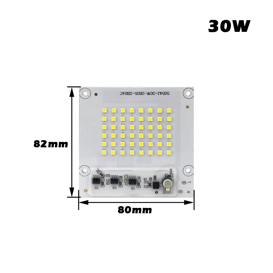 2 шт прожектор источника Smart IC 220 V 10 W 20 W 30 W 50 W 100 W 150 W 200 W SMD2835 УДАРА светодиодный лампы для DIY открытый прожектор - Испускаемый цвет: 30W