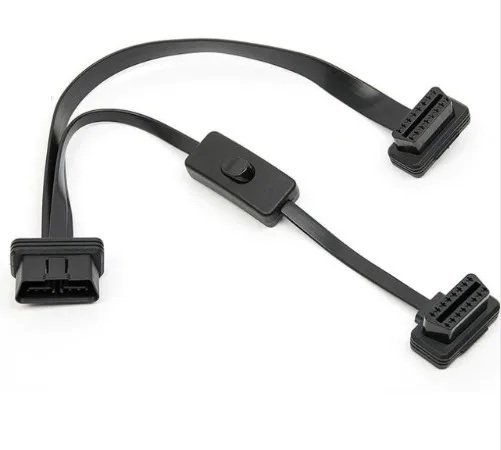 

1 male to 2 female OBD Y Cable with/without switch