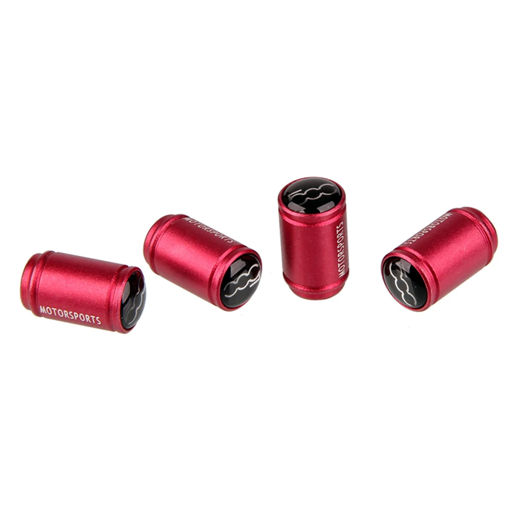 Car Accessories Wheel Tire Valve Stem Caps Cover For Fiat 500 500C 500L Doblo Uno Palio Punto Aegea Panda Siena Tyre Styling - Название цвета: Red