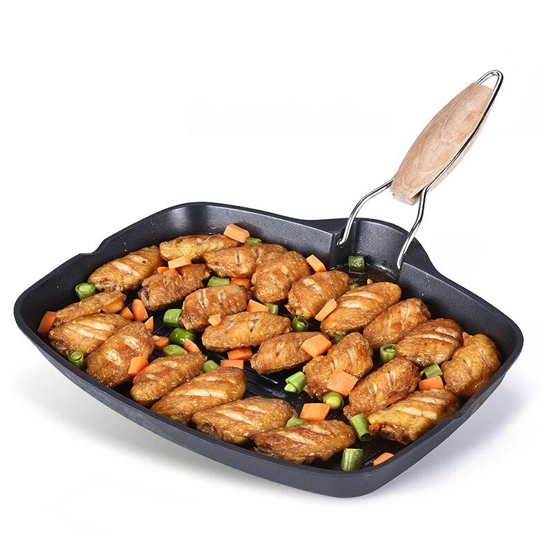 Tronyoo Non stick Pans Frying cooking pot foldable grill griddle steak