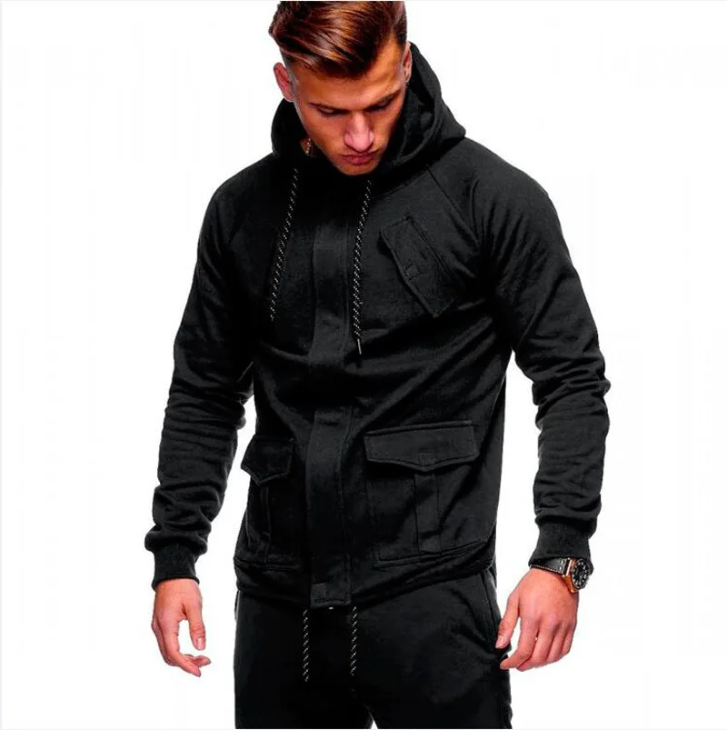 ZOGAA Men Two Pieces Set Fashion Hooded Sweatshirts Sportswear Men Tracksuit Hoodie Autumn Men Brand Clothes Hoodies+Pants Sets