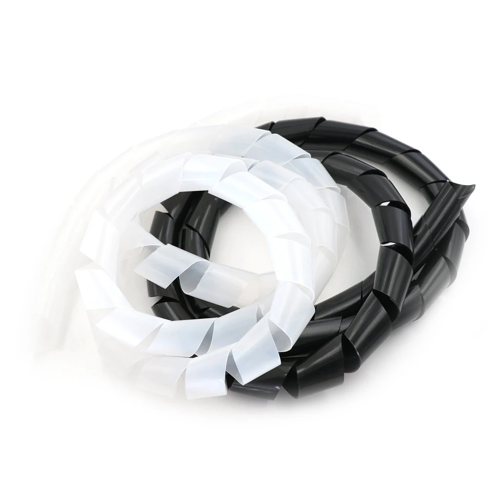 8.5m 10mm Spiral Wire Organizer Wrap Tube Flame retardant spiral bands diameter Cable casing Cable Sleeves Winding pipe 1PCS