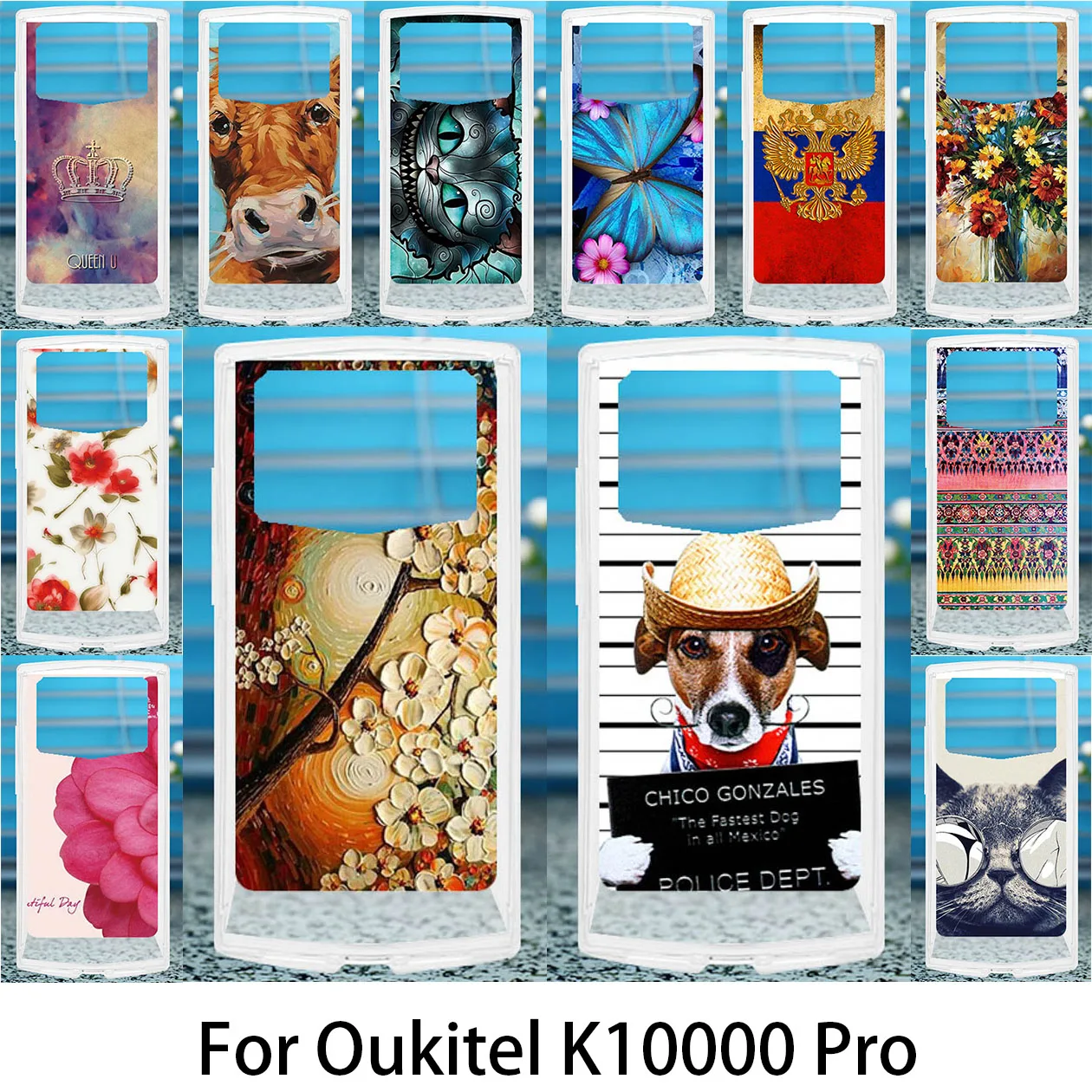 

Akabeila Soft Cases For Oukitel K10000 Pro Case Silicon DIY Patterned Anti-knock Cover For Oukitel K10000 Pro Covers