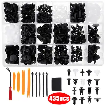 

435pcs Car Body Interior for Fender Bumper Retainers Push Fasteners Clips Plastic Rivets Trim Screws Tool Panel Fastener