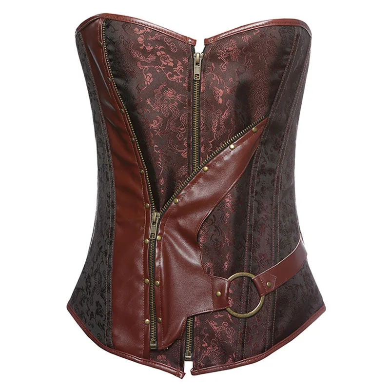 

Women Steampunk Corset Waist Corset & Bustier Top Waist Cincher Corset Underbust Sexy Gothic Leather Corset