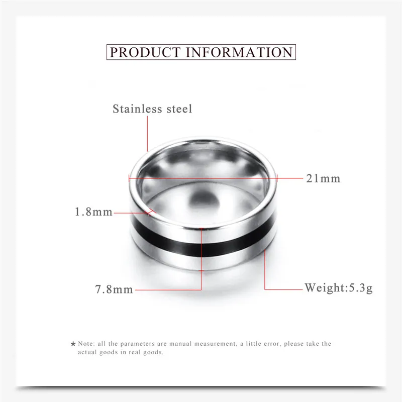 LETAPI 2020 новые модные свадебные кольца из нержавеющей стали с черной эмалью