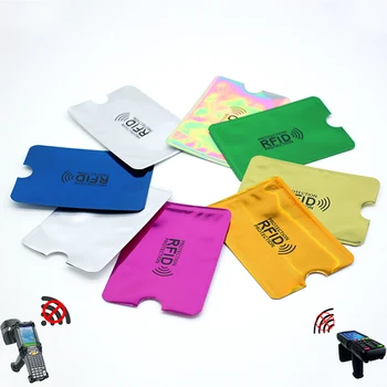 

4pc Anti Rfid Wallet Blocking Reader Lock Card Holder Id Bank Card Case Protection Aluminium Metal Smart Anti-theft Credit Cards