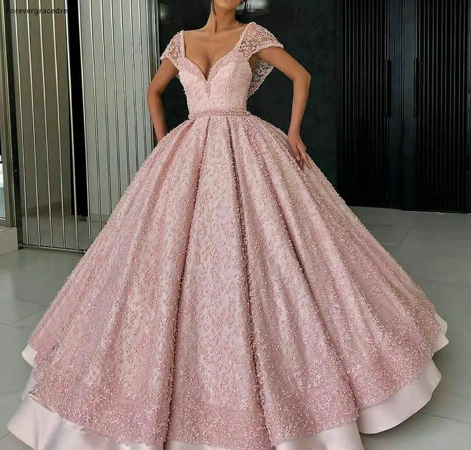 

2019 Cheap Pink Quinceanera Dress Off Shoulders Princess Sweet 16 Ages Long Girls Prom Party Pageant Gown Plus Size Custom Made