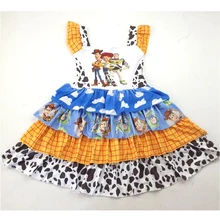 Очаровательное нарядное платье для девочек с героями мультфильмов; Лидер продаж; Детские платья с оборками