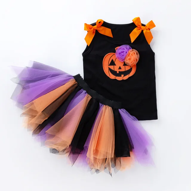 Halloween Girls Party Dress Princess Prom Dress Kids Tutu Clothes ...