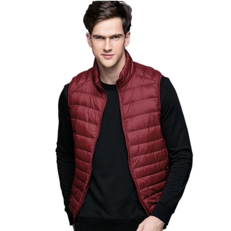 Новинка 2018 Jaqueta Masculina Inverno мужской жилет на утином пуху ультра легкие куртки