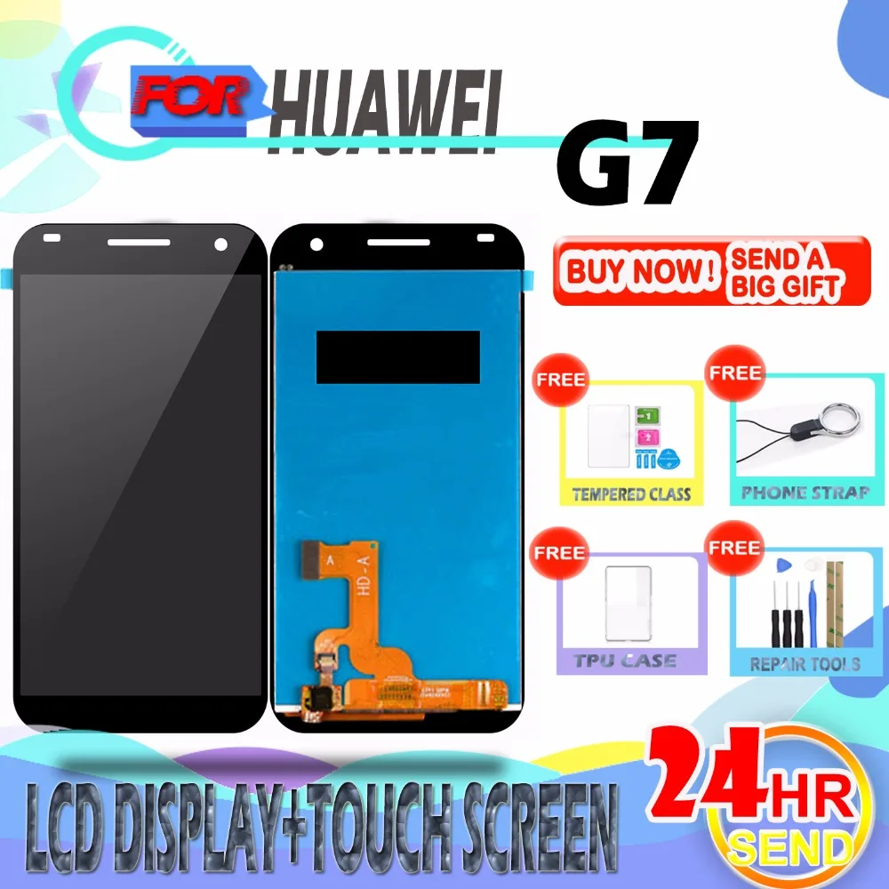 SZHAIYU для huawei G7 ЖК-дисплей сенсорный экран с рамкой дигитайзер стеклянная панель