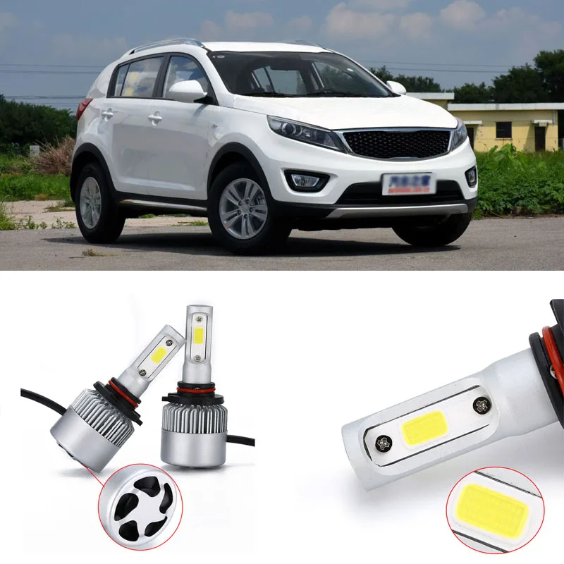 2 шт. 9005/HB3 6500K Однолучевые светодиодный фары противотуманные лампы для Kia Sportage R 2016